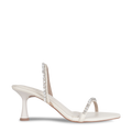 The Essence Cream Embellished Heels