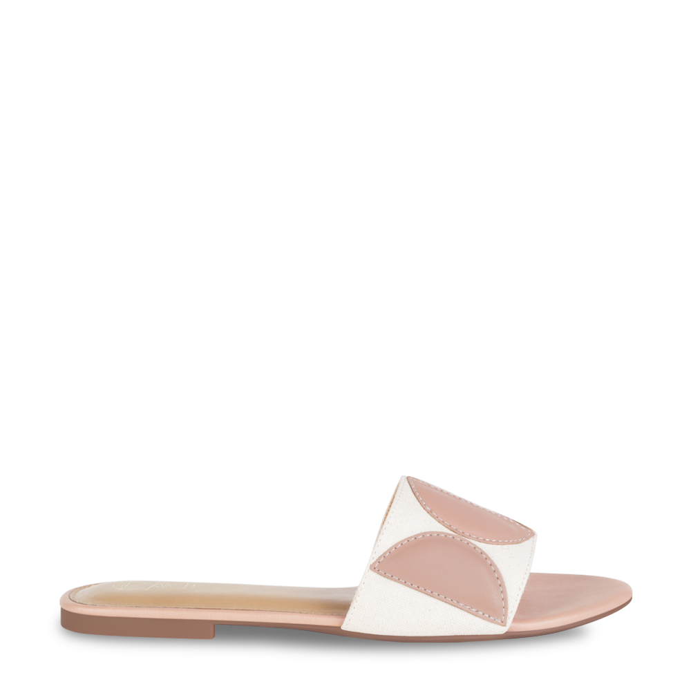 Geometric Canvas Peach Flats