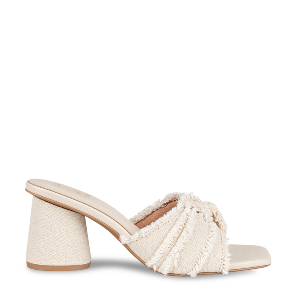 White Ruffled Heels