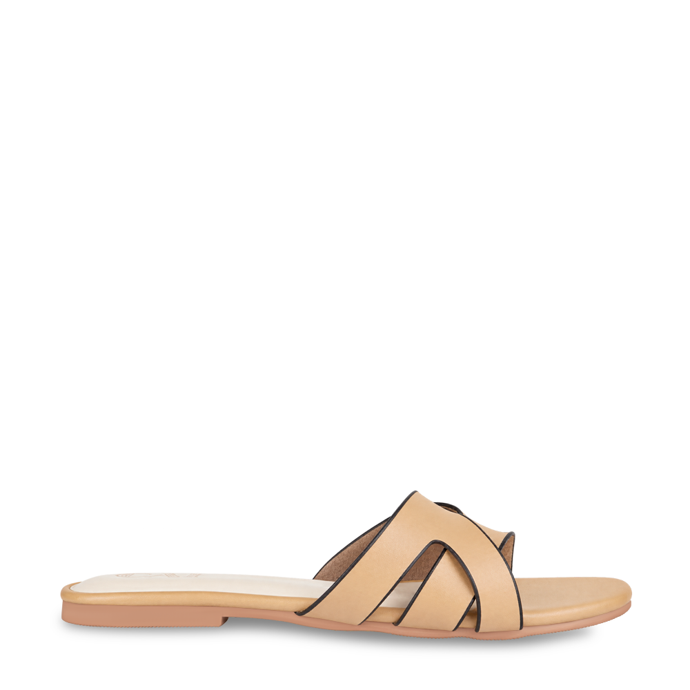 Tan cutout flats
