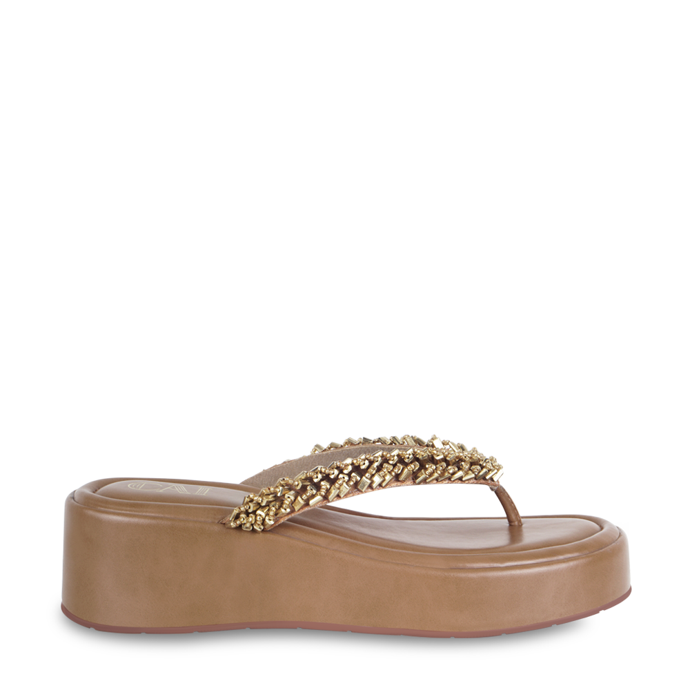 Tress Gold Thong Platform