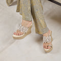 Dazzle Gold Line Toe Wedge