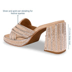 Swirled Silvergold Lift Heel