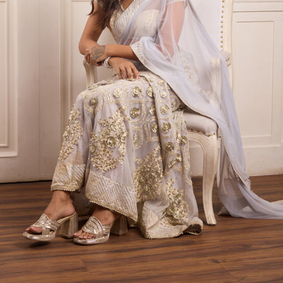 Swirled Silvergold Lift Heel