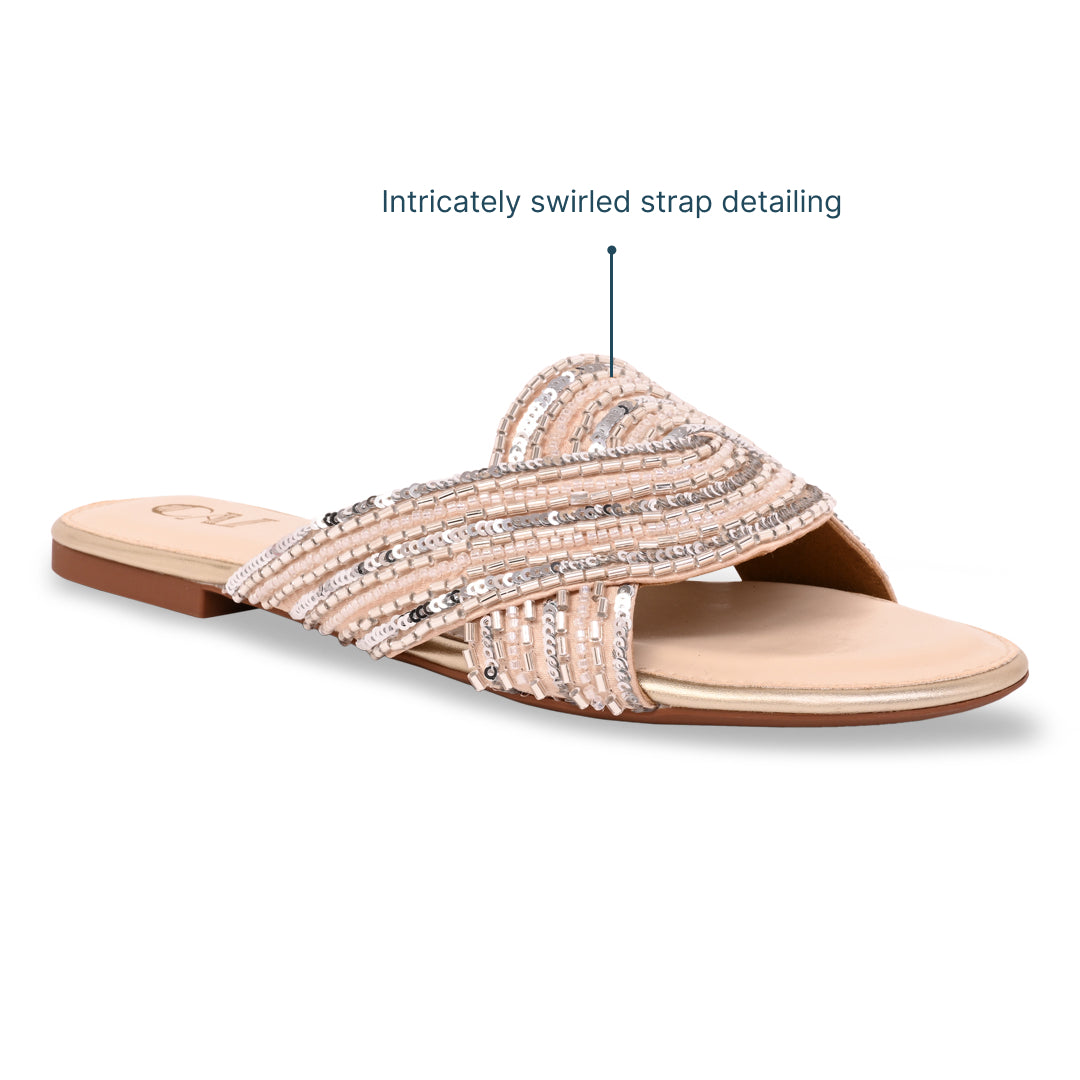 Swirled in Gold And Silver Flats