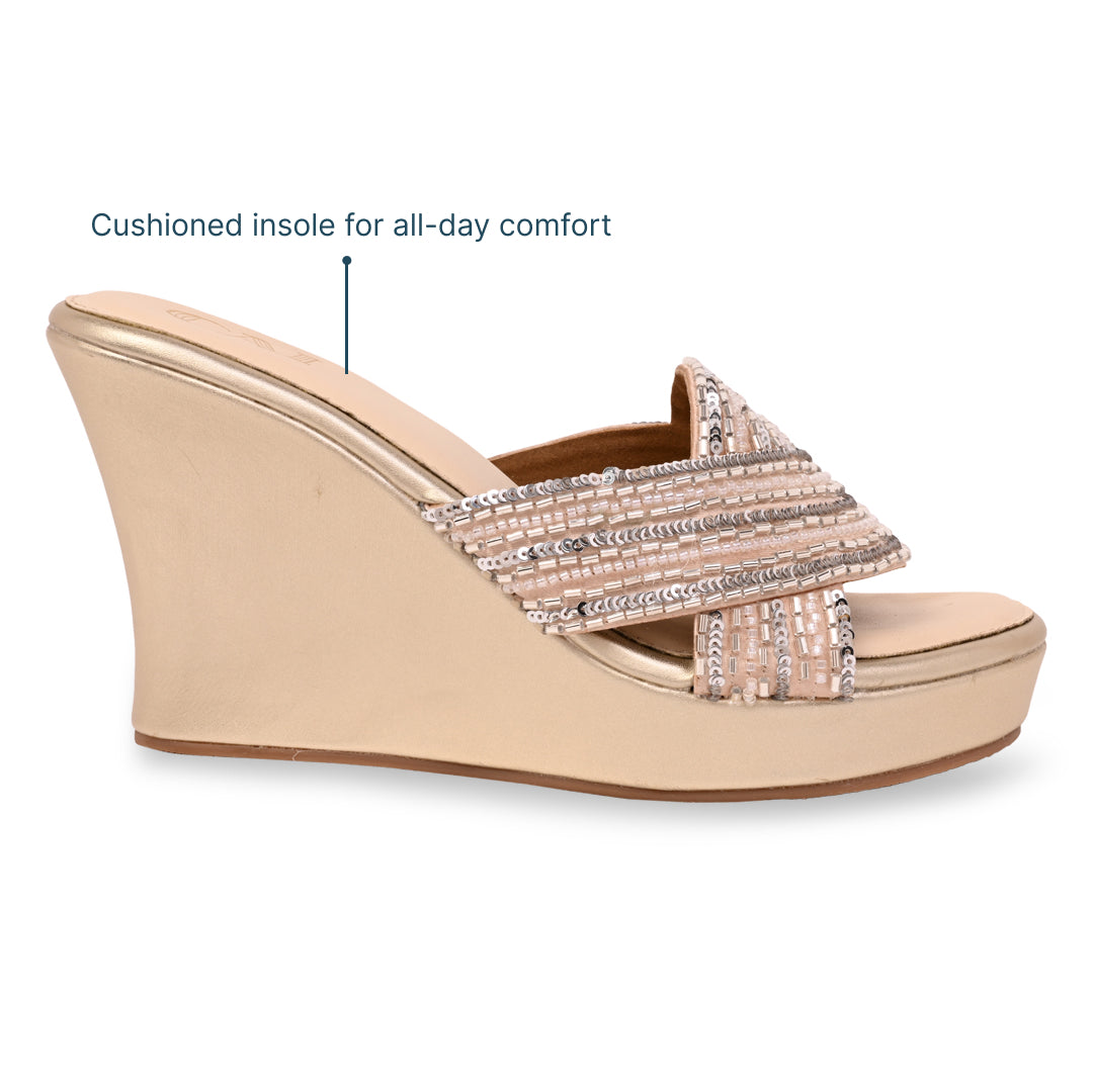 Swirled in Gold and Silver Wedge