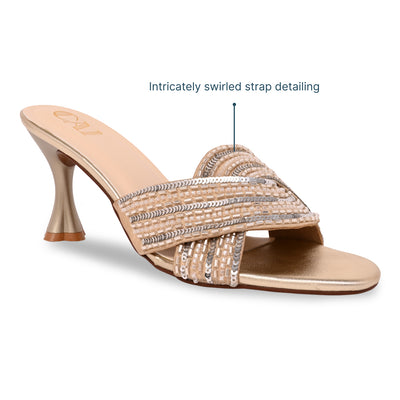 Swirled in Gold and Silver Heels