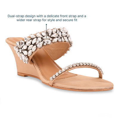 Twilight Glimmer Rosegold Wedge