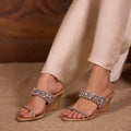 Twilight Glimmer Rosegold Wedge