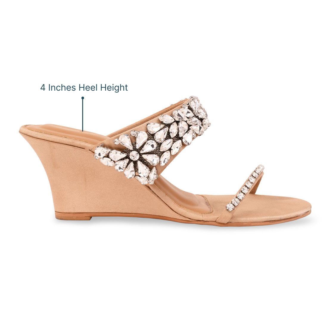 Twilight Glimmer Rosegold Wedge