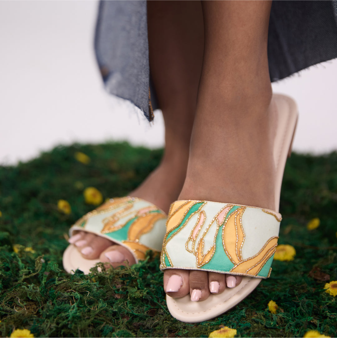 Beaded Bloom Flats