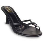 Crossline Black Heels