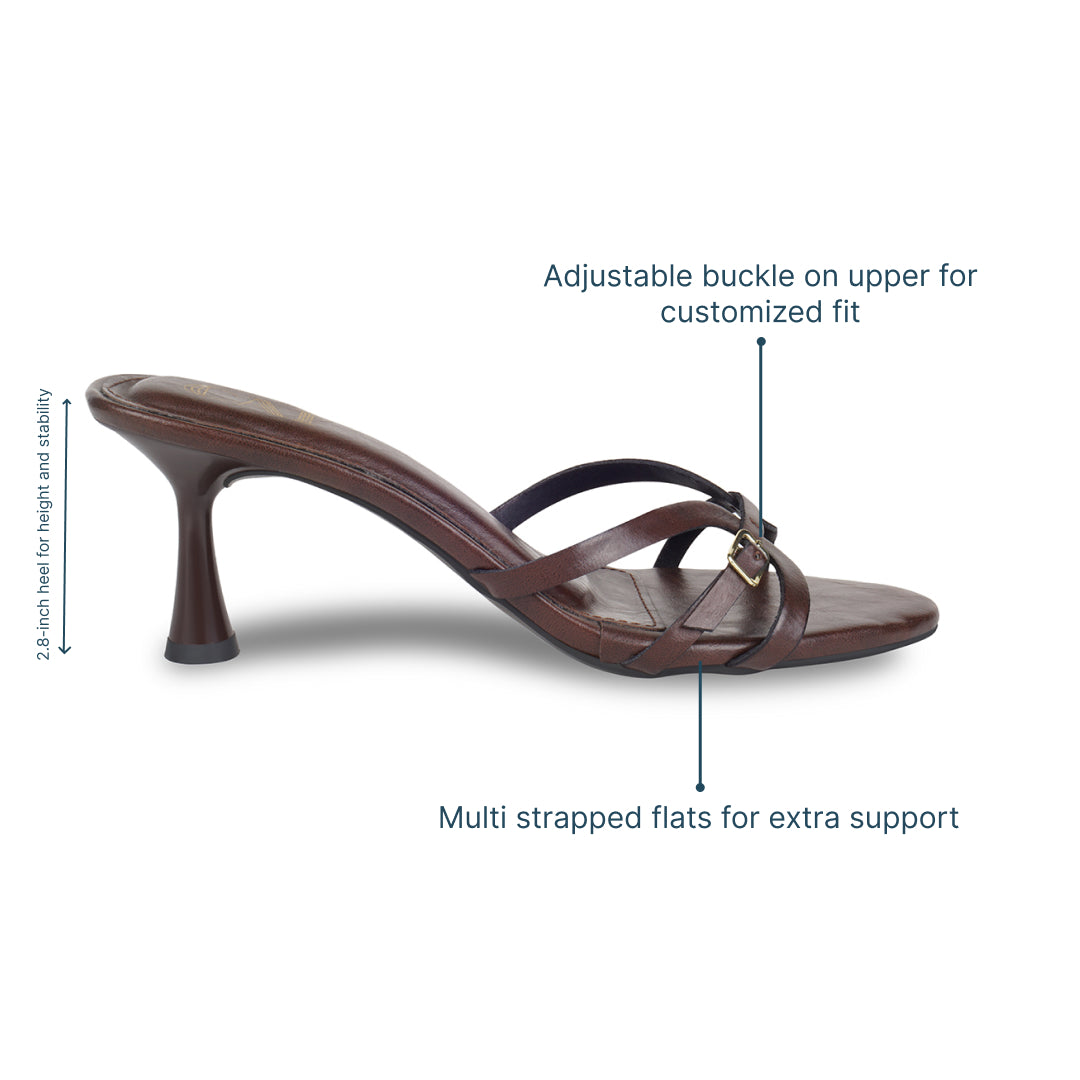 Crossline Burgundy Heels