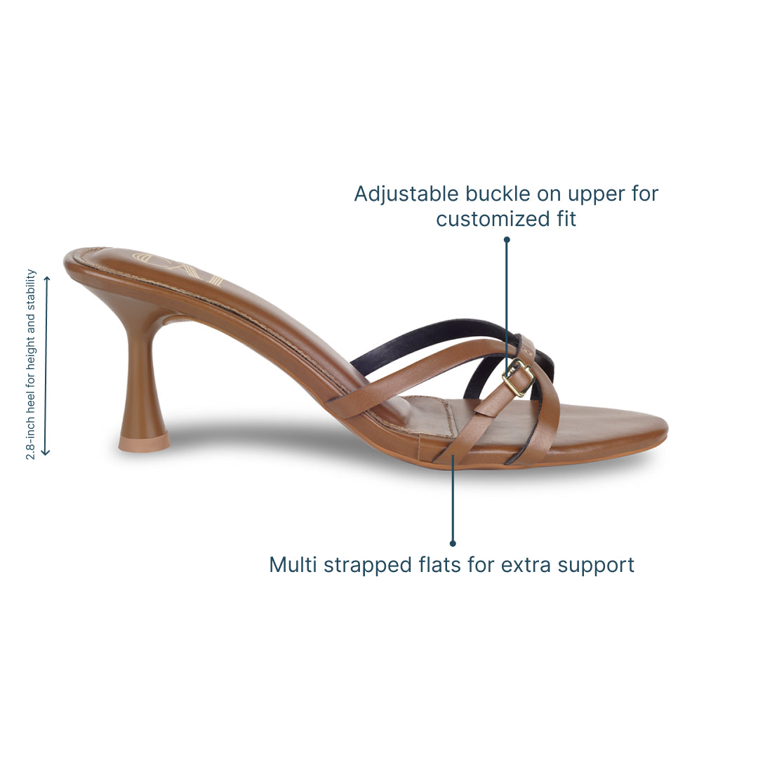 Crossline Tan Heels