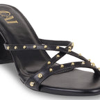 Studded Black Heels