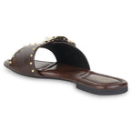 Linea Buckle Burgundy Flats