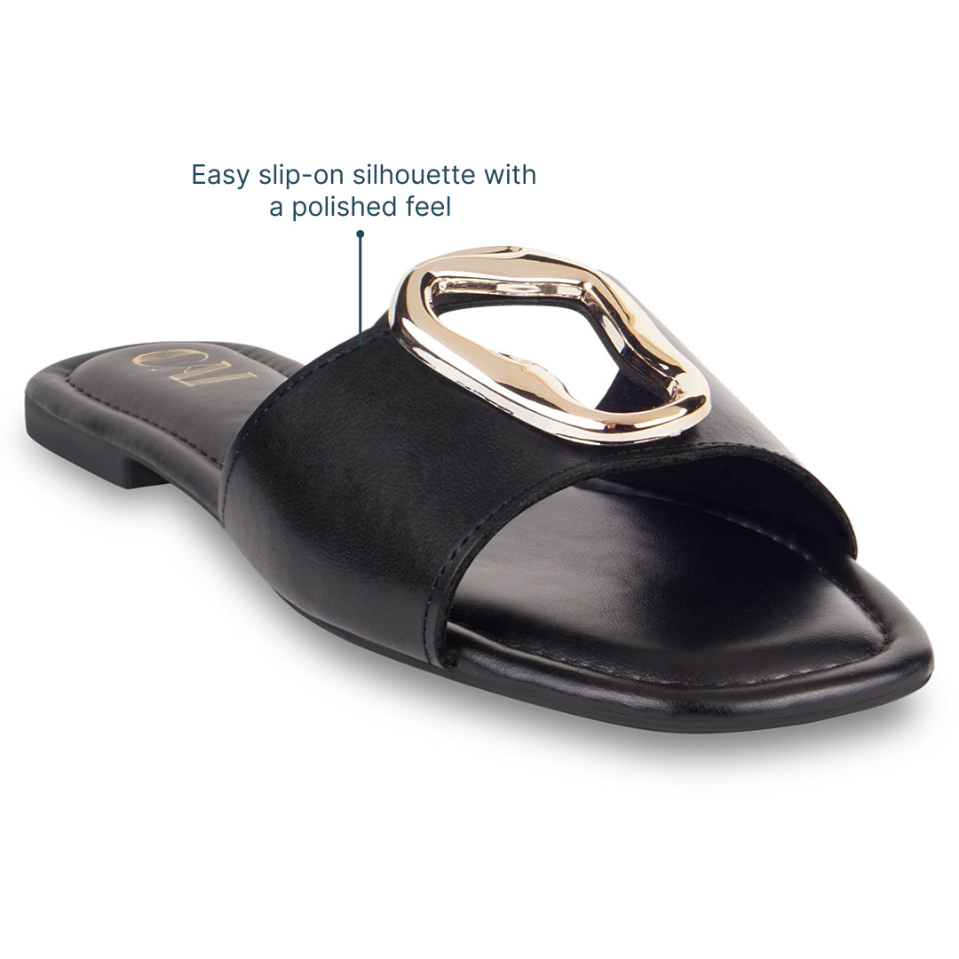 Glim Black Flats