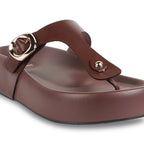 BoldStep Burgundy Thong Platforms