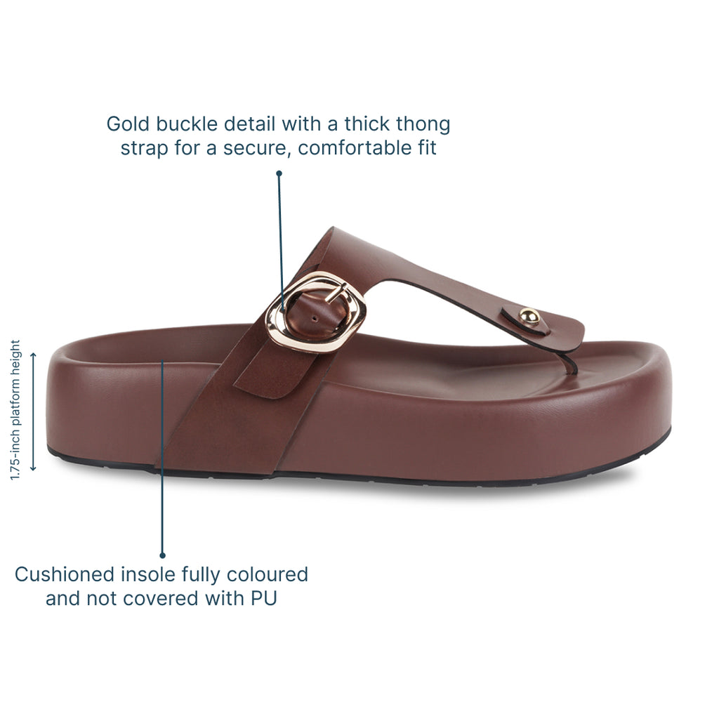 BoldStep Burgundy Thong Platforms