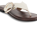 Luna Cream Burgundy Flats