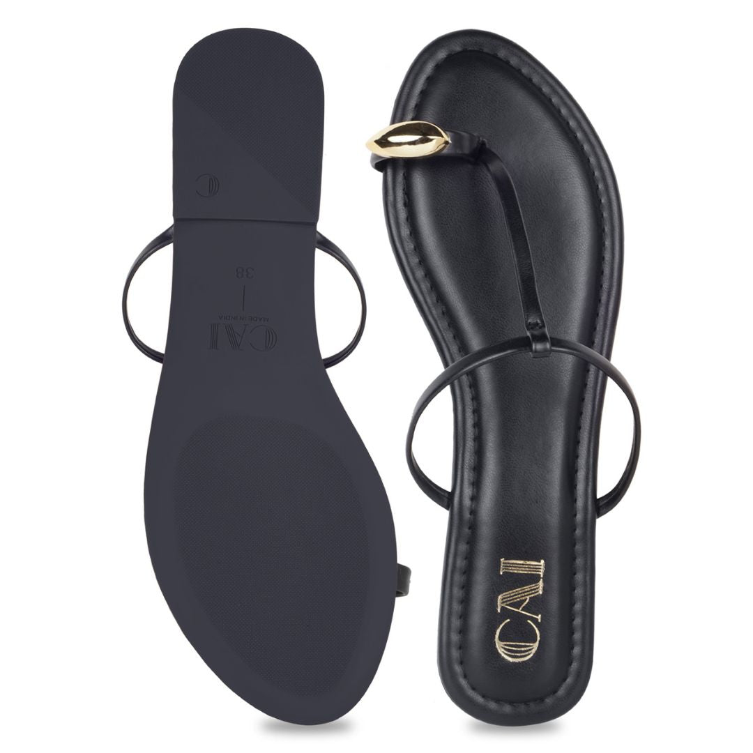 Noor Black Flats