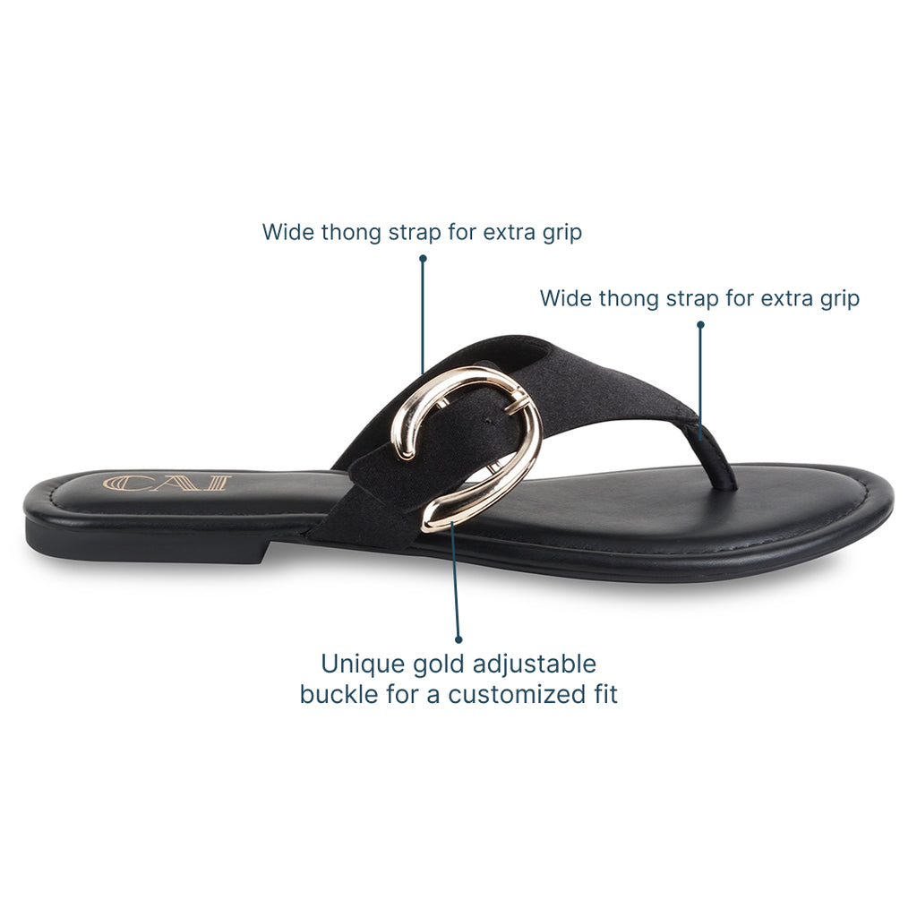 Luna Black Flats