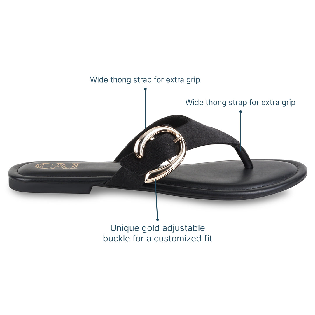 Luna Black Flats