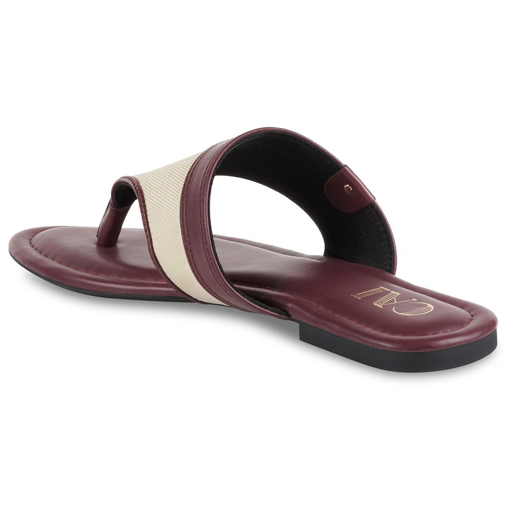 Trine Maroon Flats