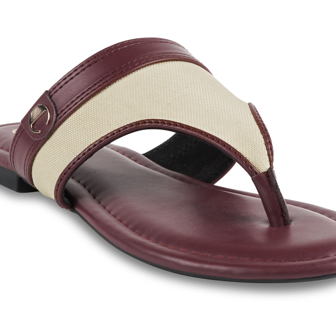 Trine Maroon Flats
