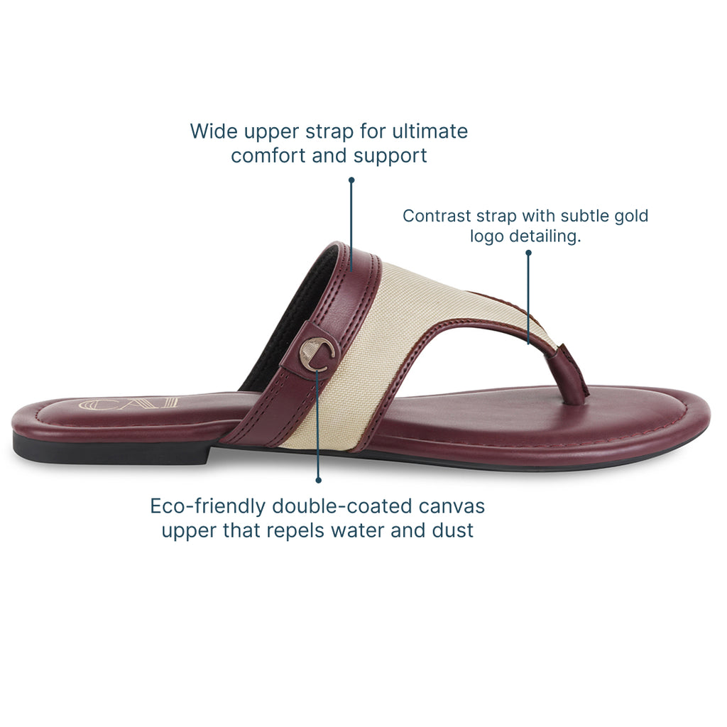 Trine Maroon Flats
