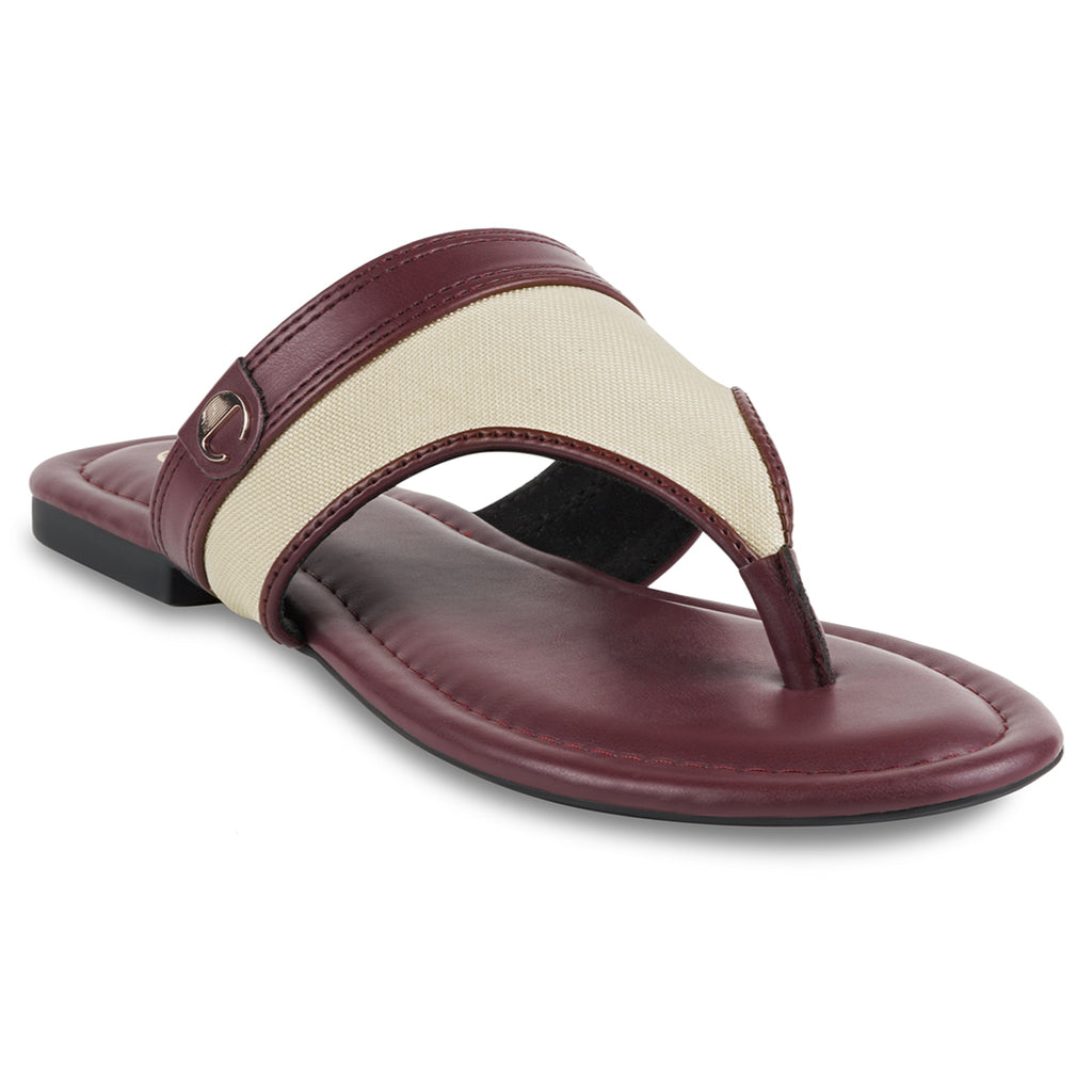 Trine Maroon Flats