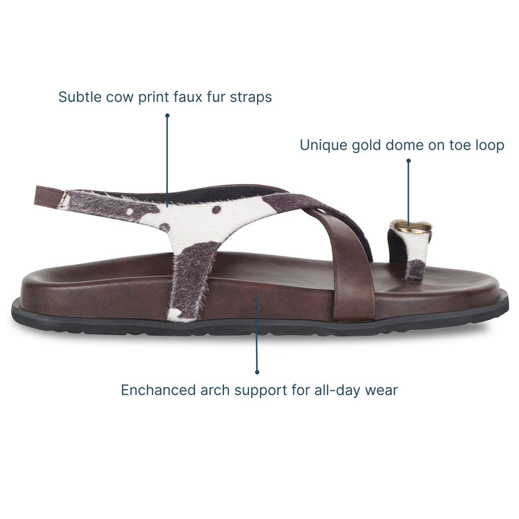 Moo Spot Burgundy Slides