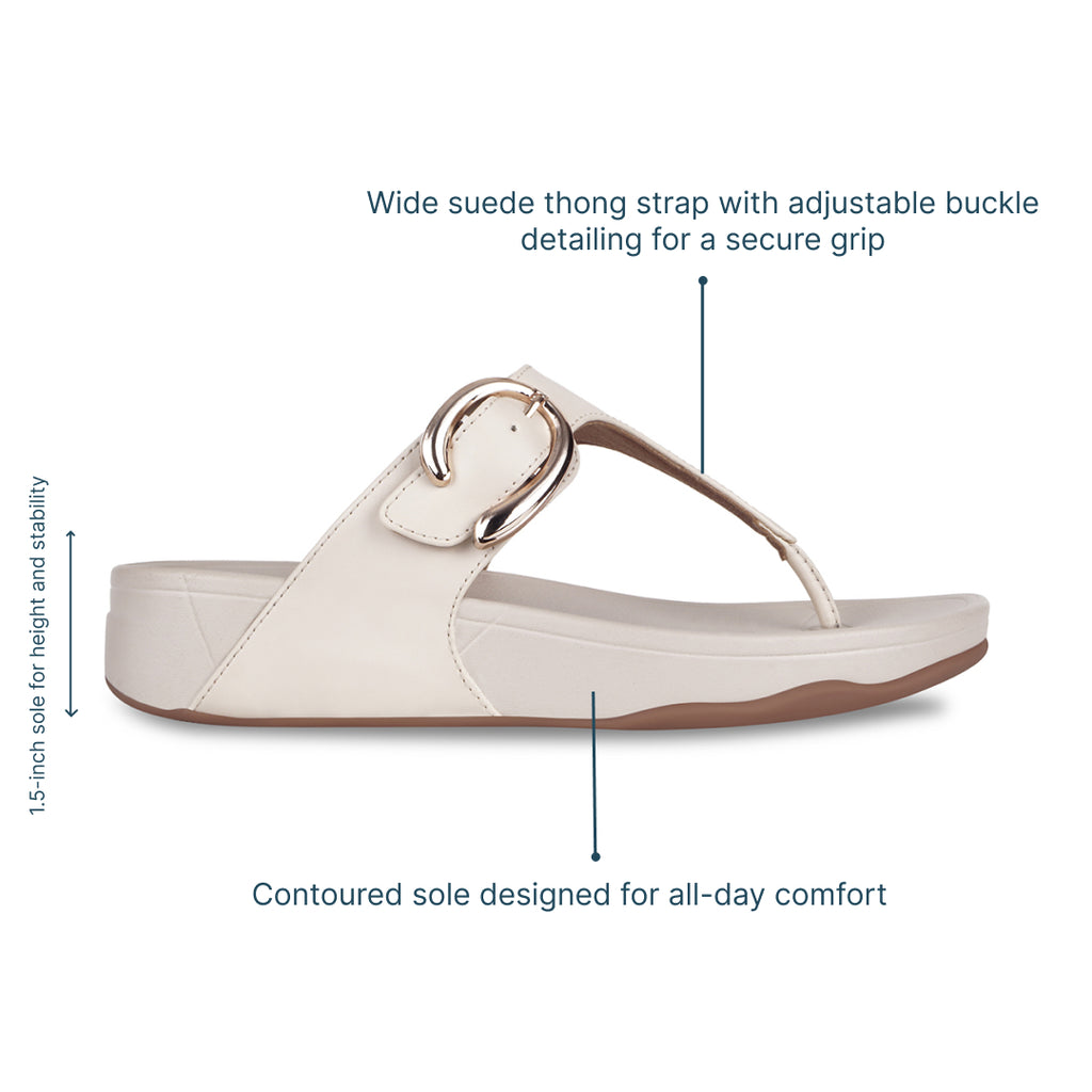 TerraLoop Beige Thong Platform