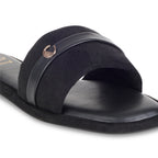Plush Black Flats
