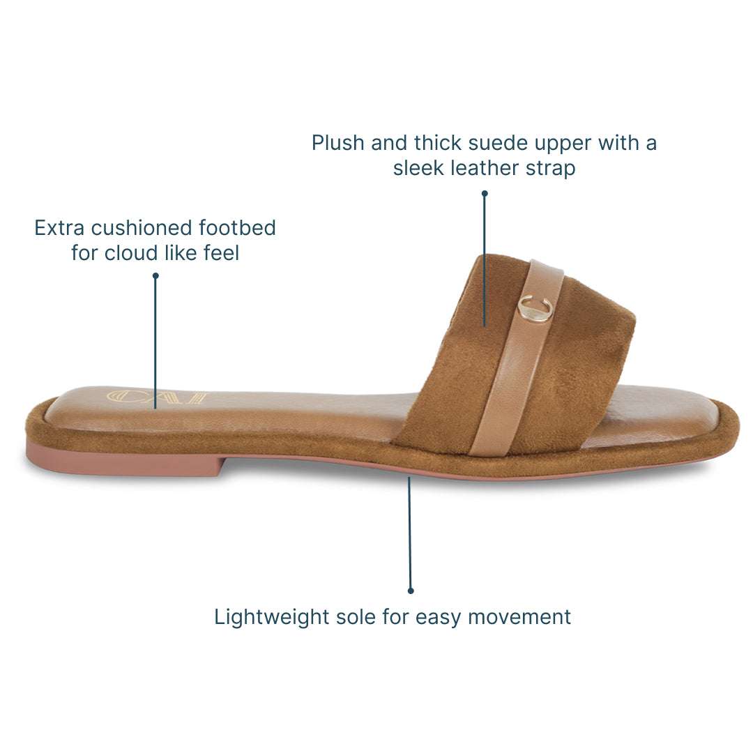 Plush Tan Flats