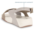 Knitted CrossStrap Cream Platform