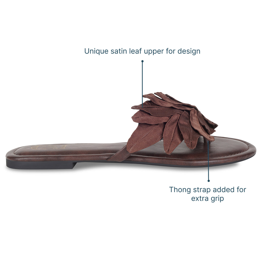 Leaf Burgundy Flats