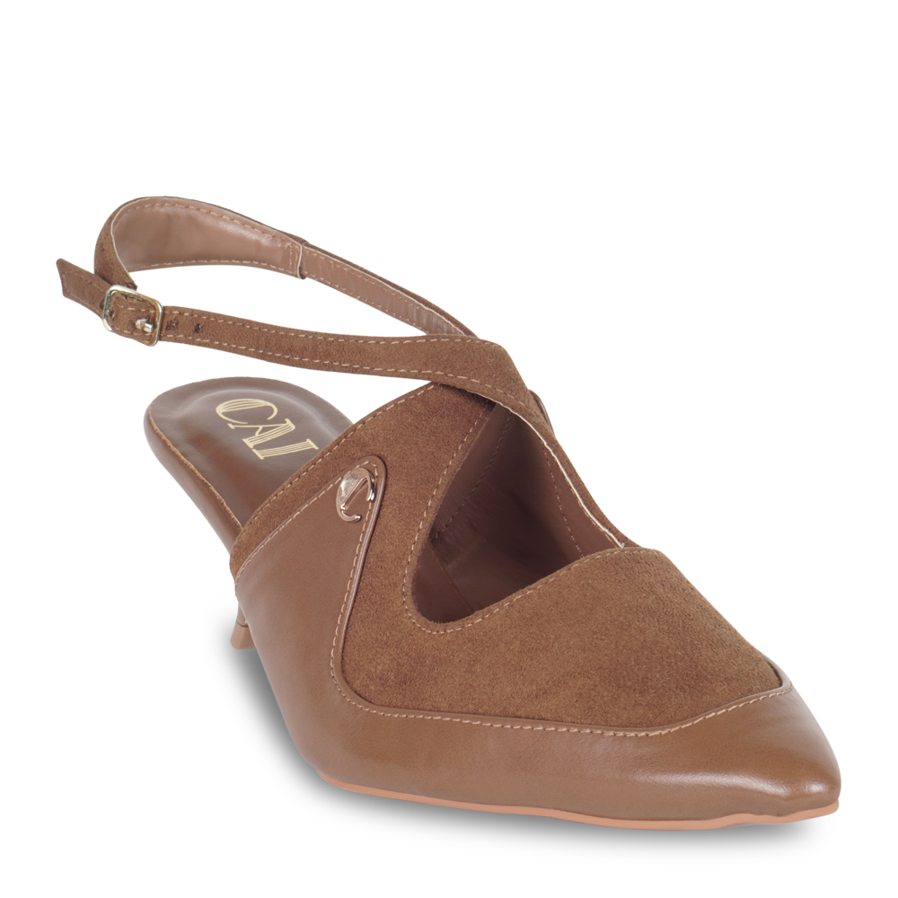 Double Edged Tan Closed Heel