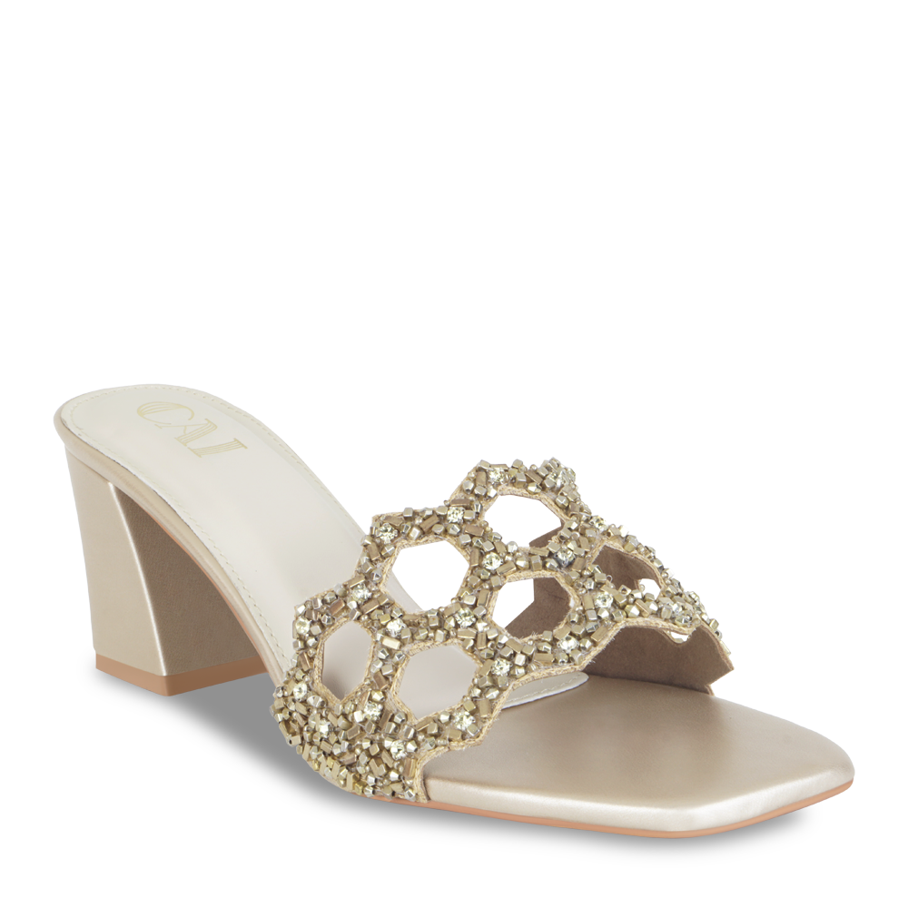 Mosaic Gold Heels