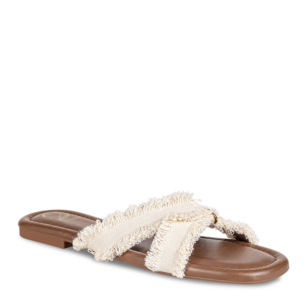 Cream Lacy Flats
