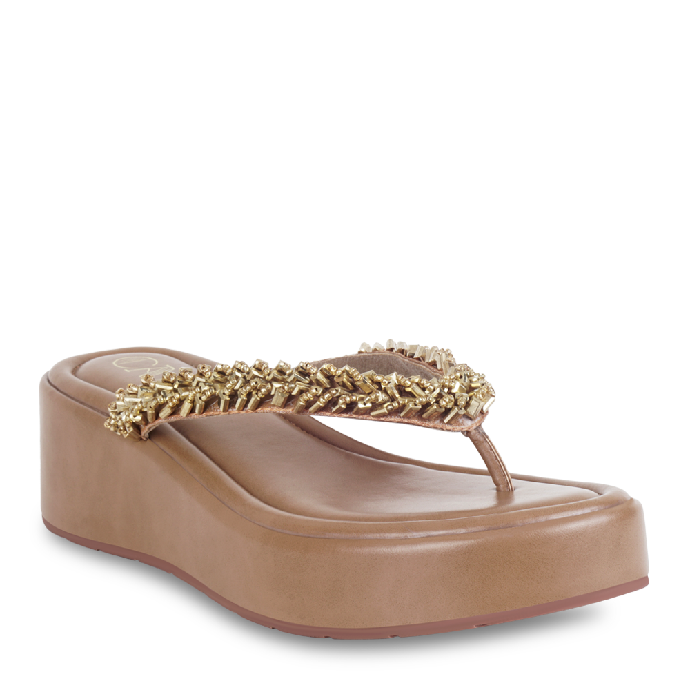 Tress Gold Thong Platform