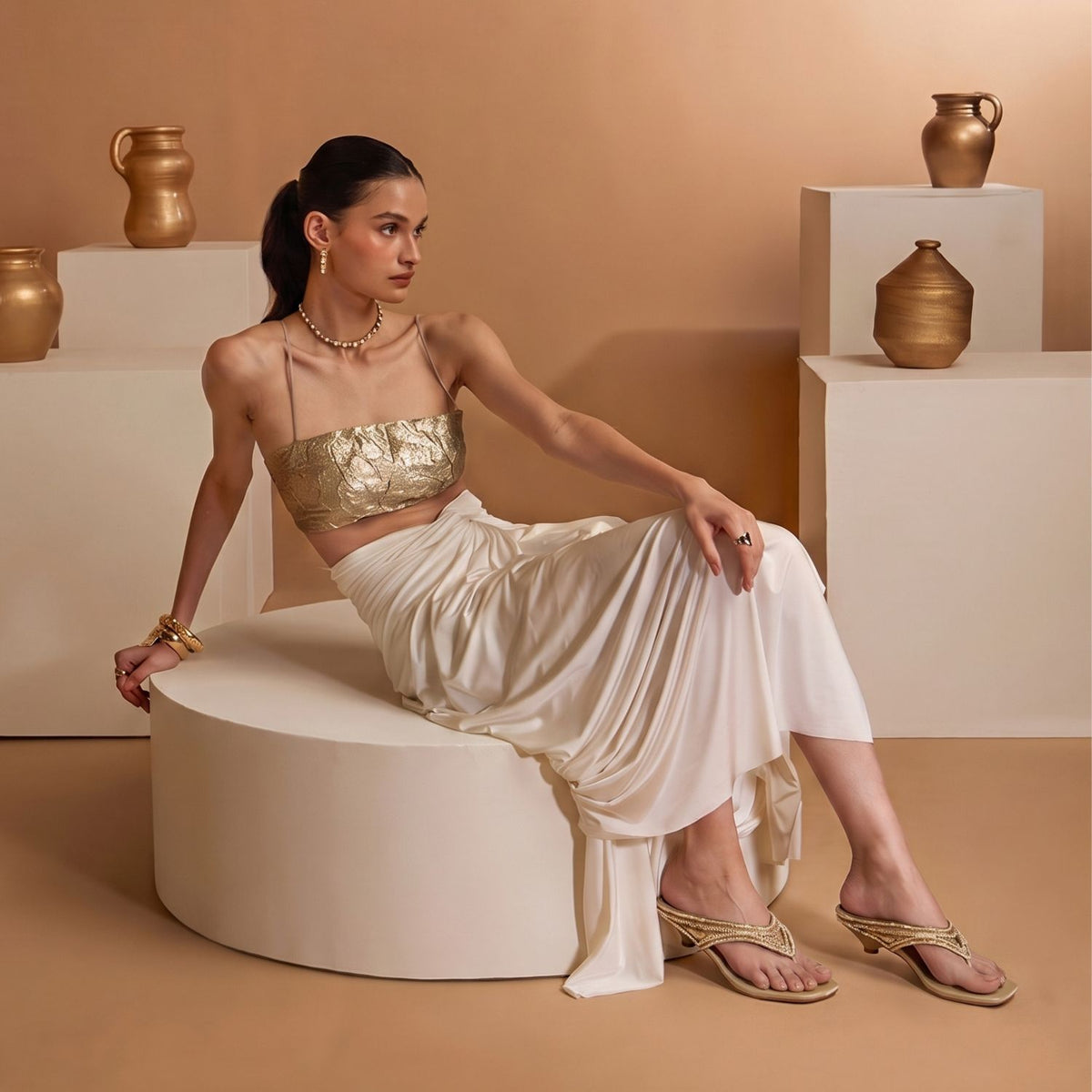 Lehere Kitten Gold Heel