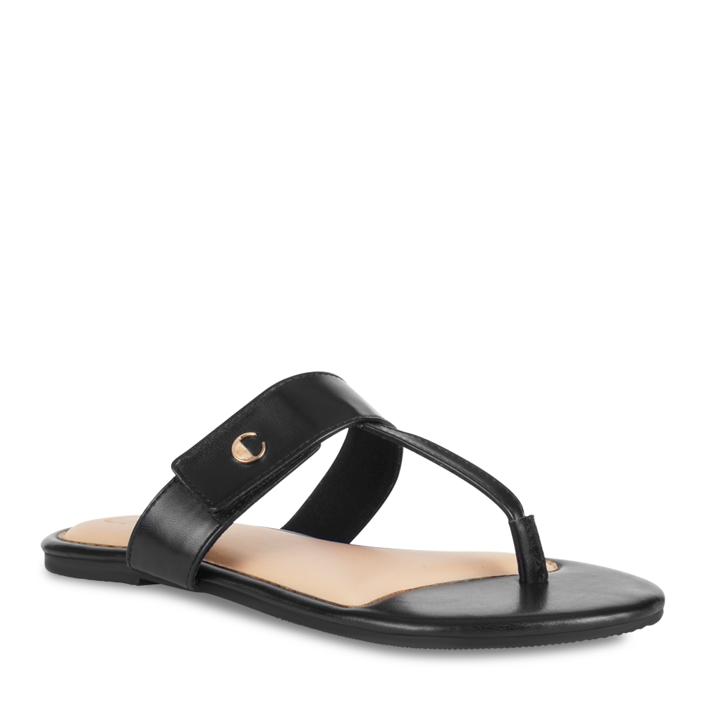 Black T-Strap Flats