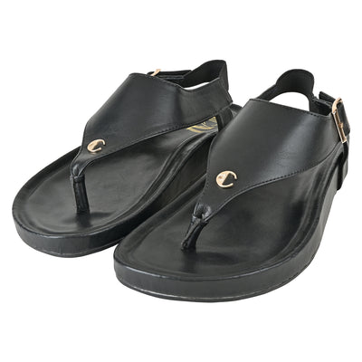 Black Buckle Sandals
