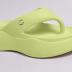 Electric Green Thong Slides