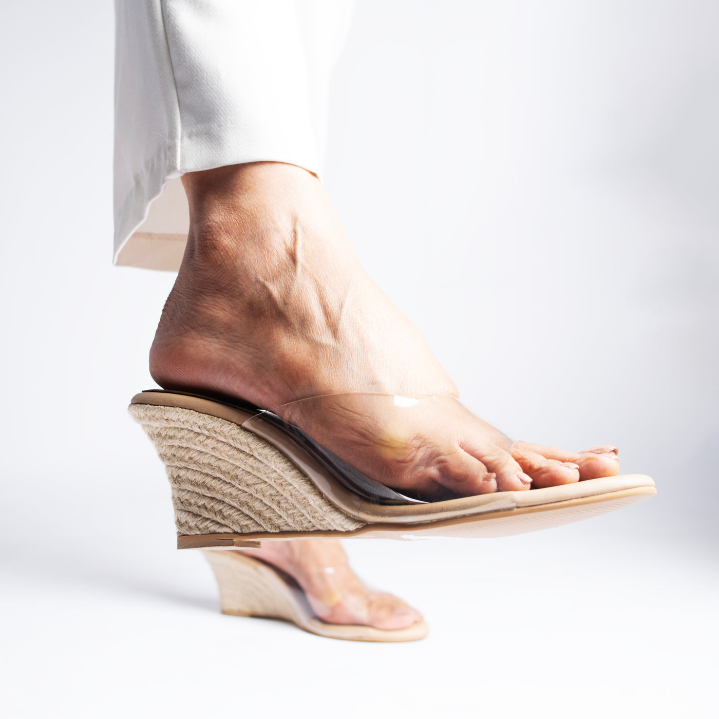 Jute Clear Wedges