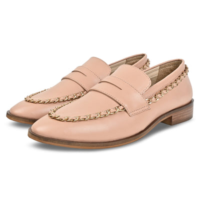 Loafer with Chain- Peach
