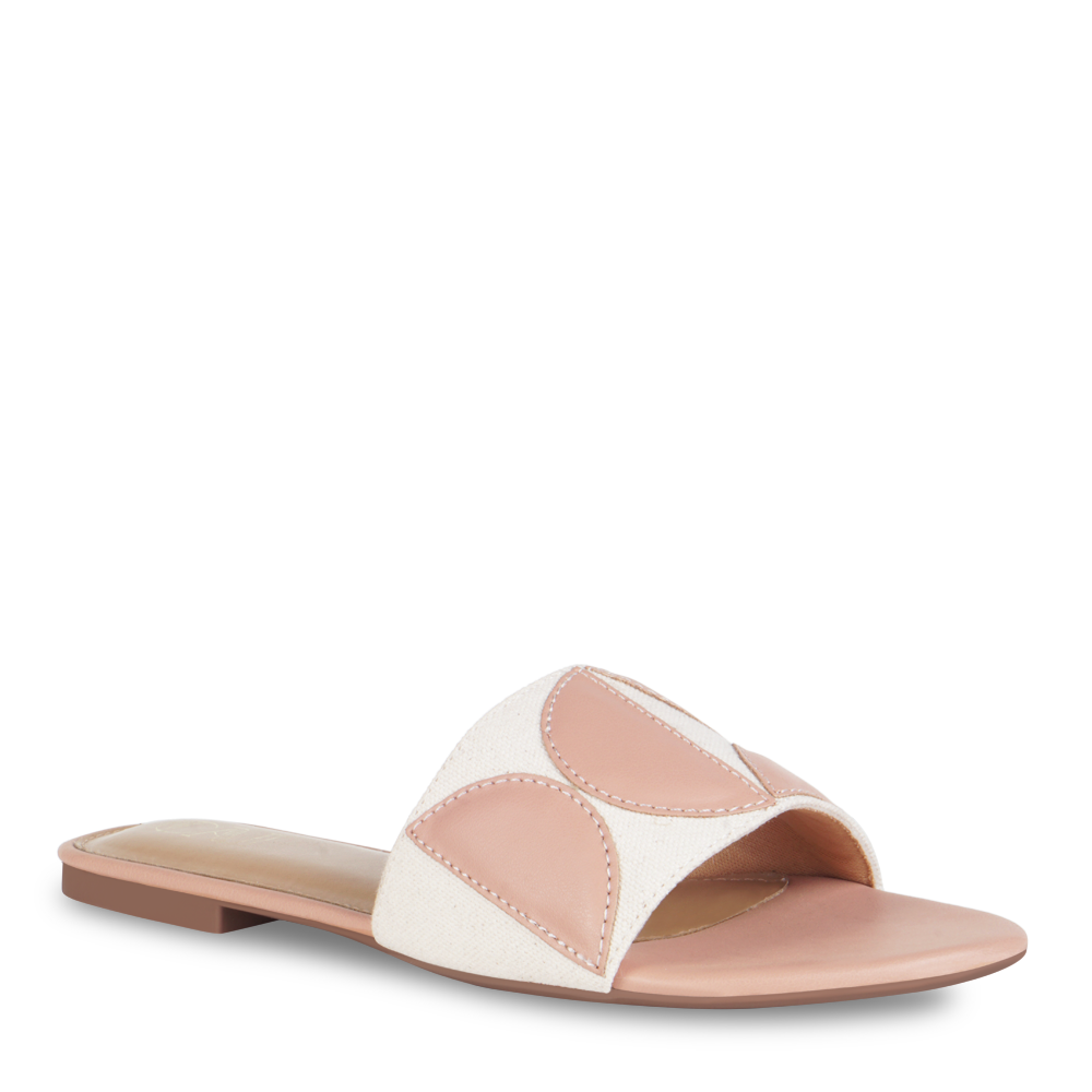 Geometric Canvas Peach Flats