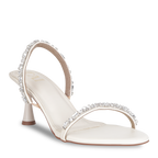 The Essence Cream Embellished Heels