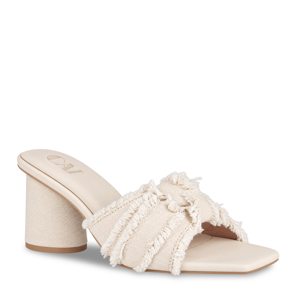 White Ruffled Heels